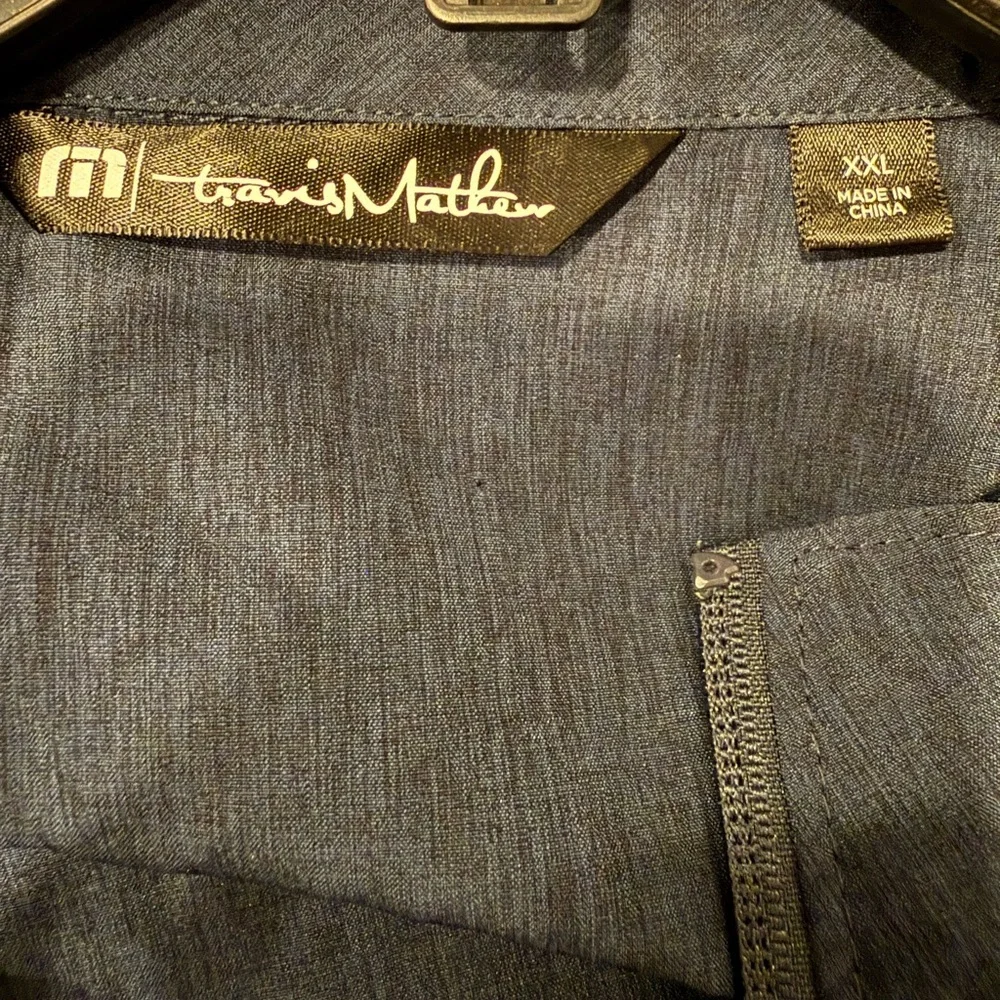 Travis Mathew Jacket men's XXL Full Zip Performance Stretch Blue Golf